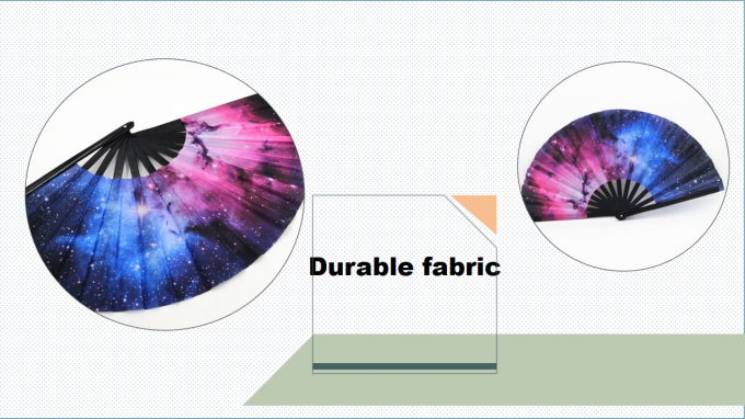 Kipas Tangan Lipat Clack Logo Kustom 13 Inci Kipas Tangan Bambu Lipat Besar Kipas Sublimasi Clacking Kosong untuk Pernikahan dan Menari 6