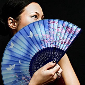 Kipas Tangan Lipat Clack Logo Kustom 13 Inci Kipas Tangan Bambu Lipat Besar Kipas Sublimasi Clacking Kosong untuk Pernikahan dan Menari 10