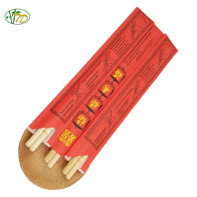 2024 hot sale Smooth Bamboo Chopsticks Disposable Individual Paper Wrapping Sushi chopsticks One time use