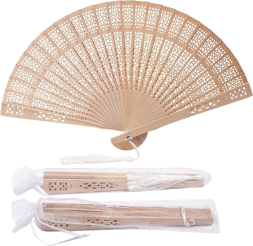 Customizable PYRAMID Style Bamboo Hand Fan for Holiday Decoration and Eco-Friendly Use